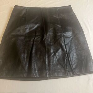 Wild Fable Black Faux Leather Mini Skirt